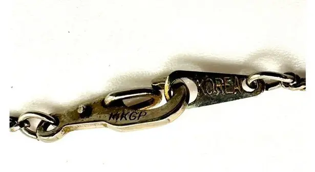 14k gold plated long ball chain necklace