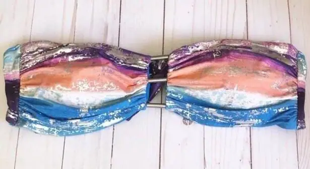 Carmen Marc Valvo Bandeau Bikini Top Passion Fruit NWT