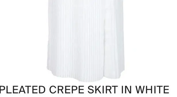 Altuzarra Mayumi white pleated side tie skirt Size 4