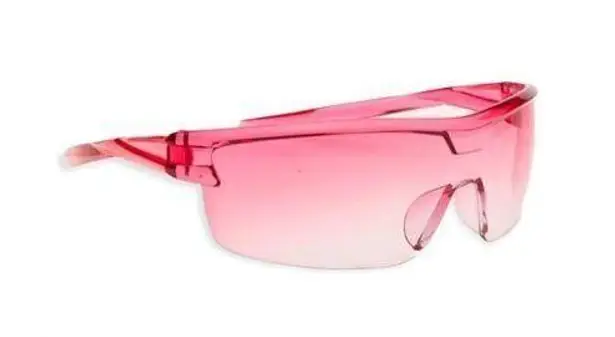 🆕Pink Ombre Tinted Lens Flat Top Rimless Wrap Around Sunglasses