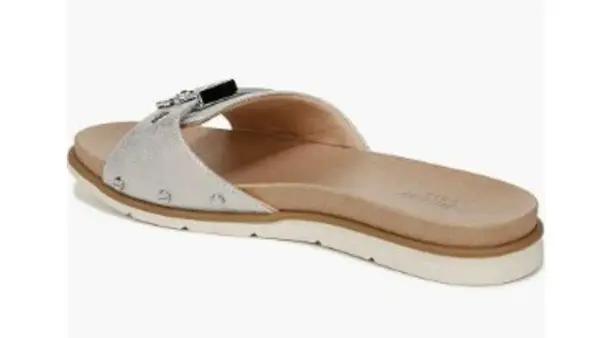 Dr Scholl's Nice Iconic Slide Sandals in Sliver Size 6 Silver