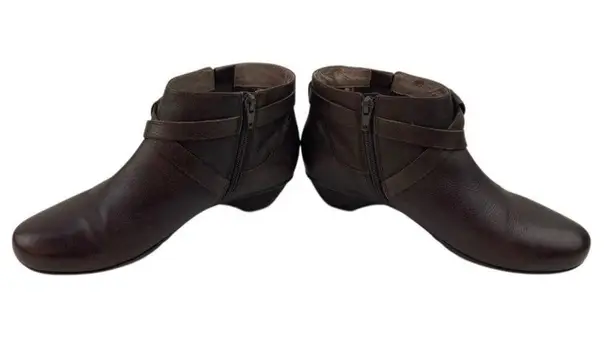 Abeo Biosystem Nancy Ankle Booties Womens Size 8.5 Brown Leather Comfort Nuetral