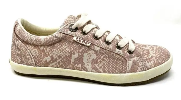 Taos Star Canvas Low Top Sneakers in Blush Snake Size 9 Pink