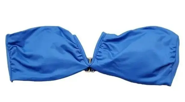 ANDIE NWT  Swim The Scala Bikini Top Removable Cups Strapless V Neck L Blue thumbnail 12