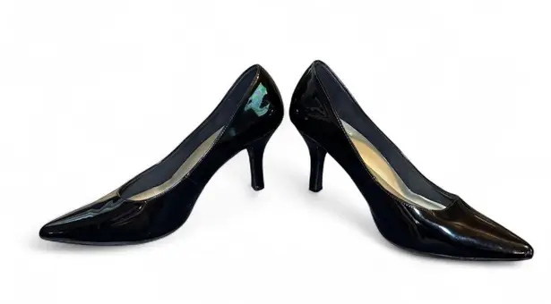 East 5th Women’s Size 10 Black Faux Patent Leather Pumps Pointed Toe Heels
