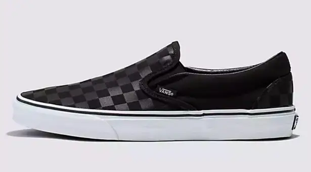 Vans  black checkered slip on sneakers