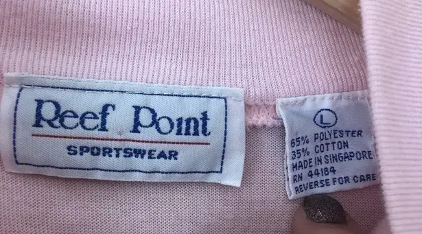 REEF VINTAGE Point high neck Henley top size large