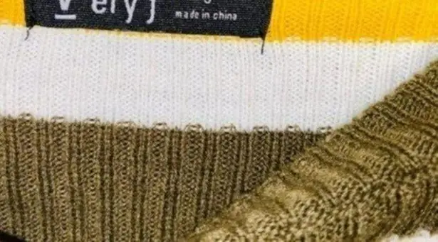 Very J Striped Long Tiered Bell Sleeve Pullover Sweater Women's Size Small