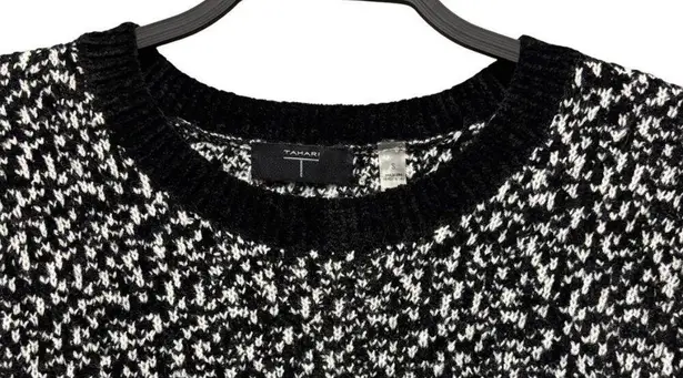 Tahari Womens Black & White Knit Sweater Blouse Size S