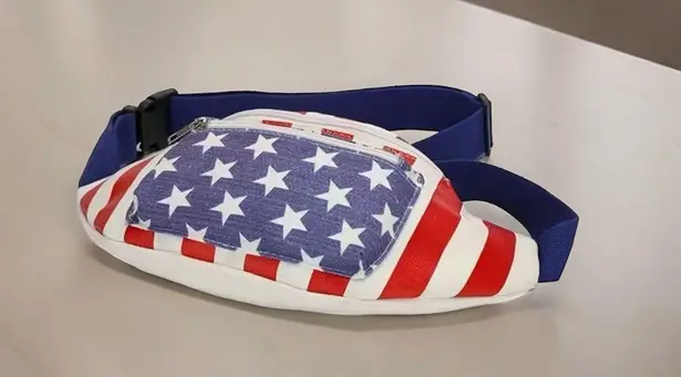 Andrea’s Deals NWT AD Fashionable Flag Pattern Waist Bag/Fanny Pack