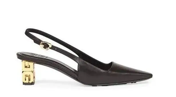 Givenchy BLACK classic G CUBE SLINGBACK PUMP size 35