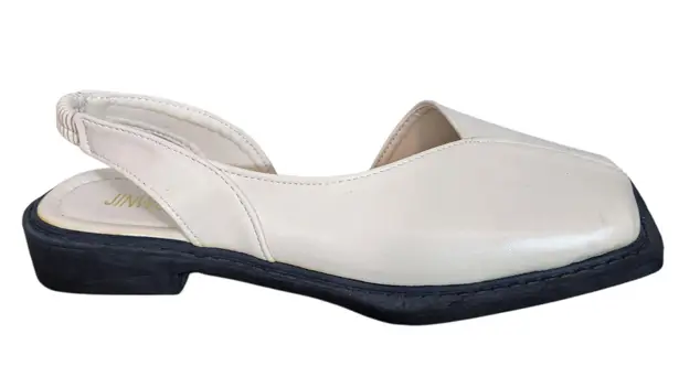 Cream Slingback Flats Size 8 Cream Slip