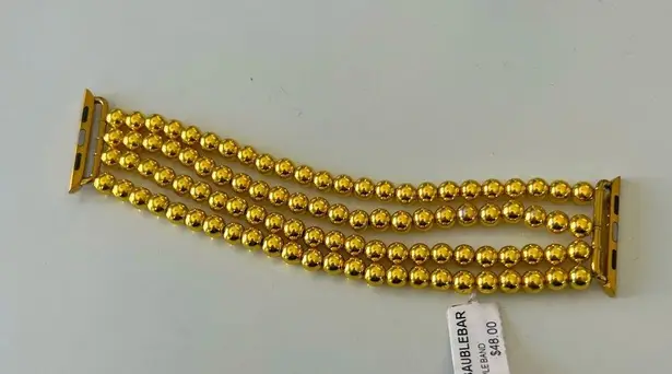 BaubleBar Apple Watch Band Gold Beads from Nordstrom Stretchy Band