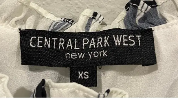 Central Park West Striped Off Shoulder Crop Top