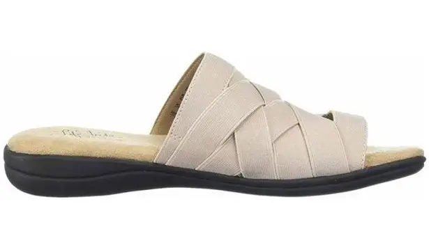 Life Stride Soft System Emilia Flat Slip On Sandals Women’s 7 Tan