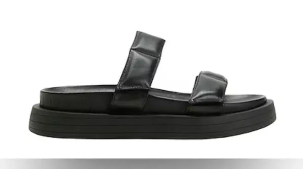 8 by YOOX LEATHER PLATFOM SANDALS size 6