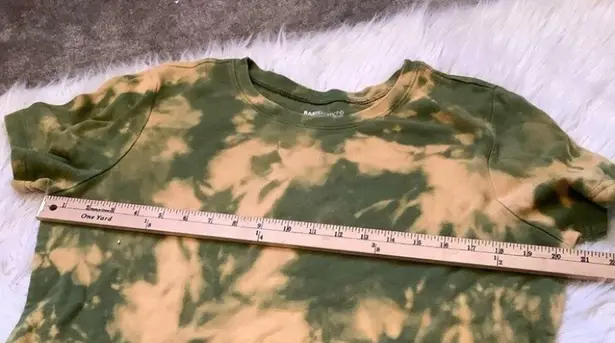 Basic Editions Relaxed Fit Size Large Cotton Green Khaki Hand Dyed Tshirt Soft