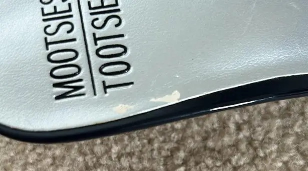 Mootsies Tootsies Navy Blue Fabric/Patent Leather Sandals sz 8.5