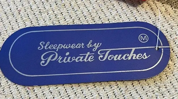 Private Touches Polyester satin pajamas pant set Red Size M