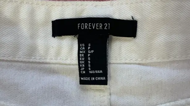 Forever 21 White Denim Jean Skirt