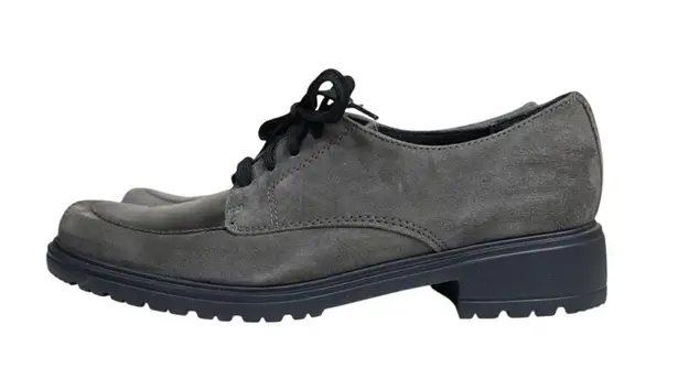 Munro Womens 8.5N Veranda Brown Suede Patent Leather Lace Up Oxford