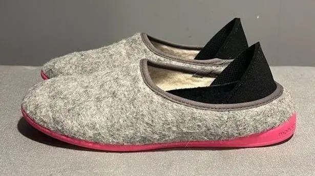 mahabis curve wool flats . Size 7.5 Pink