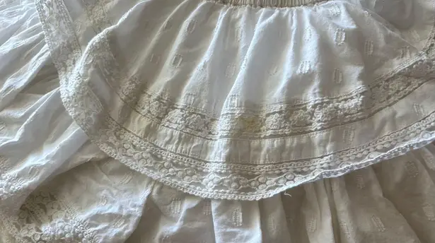 American Eagle White Mini Skirt Skort Coquette Pretty Lacy Cute Flower