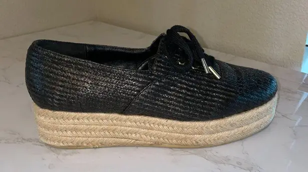 Raye  Revolve Black Woven Caicos Espadrilles Shoes Size 7