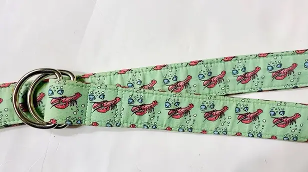 Vineyard Vines  unisex green lobster belt with D ring size/M