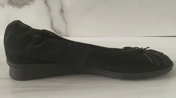 The Flexx Women's Boco Loco Peeptoe Ballet Flat- Black- Size 7