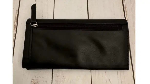 Charleston Leathergoods Bifold Leather Wallet Black 8”x4”x1” NWT
