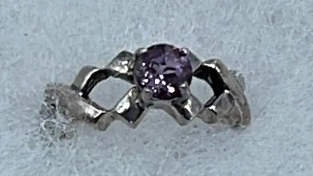 Sterling Silver  and Amethyst ring size 7