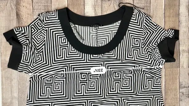 Tiana B NWT Modern Geometric Greek Style Pattern Swing Dress 22W