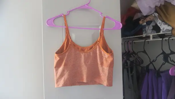 PINK - Victoria's Secret  active seamless lightly lined sports bra in orange-brown size large. - Image 4