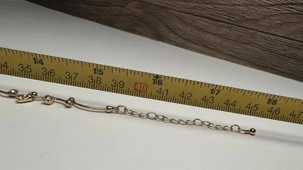 Monet Clear Rhinestone Gold Tone Necklace Signed