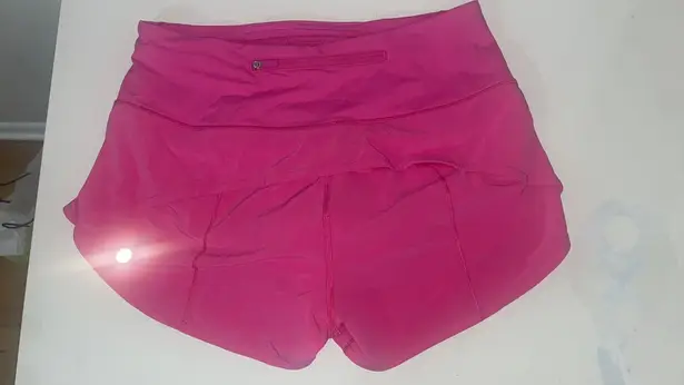 Lululemon Sonic Pink Speed Up Shorts 2.5”