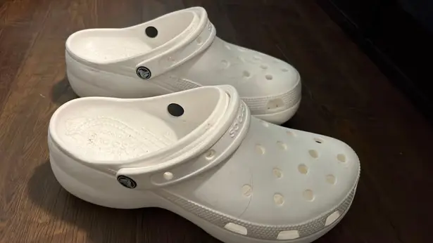 Crocs White “platform”