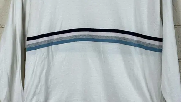 Brandy Melville  John Galt White Long Sleeve Striped Tee size Small