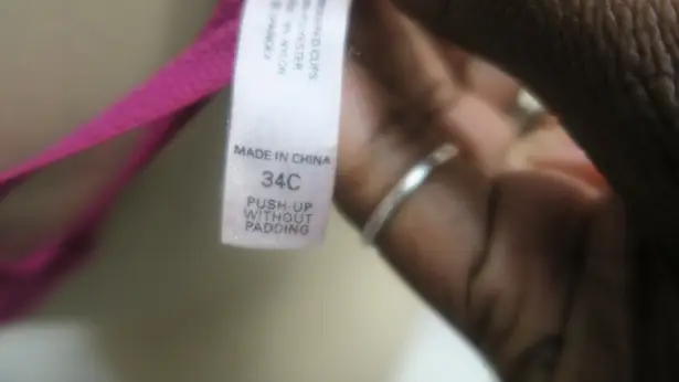 Victoria's Secret very sexy push-up without padding in pink and black size 34C.