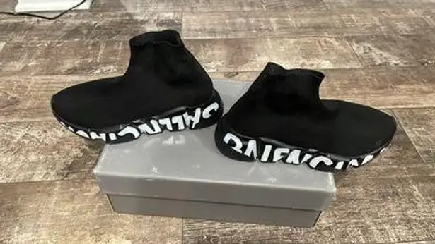 Balenciaga Speed LT Graffiti Knit Sneakers