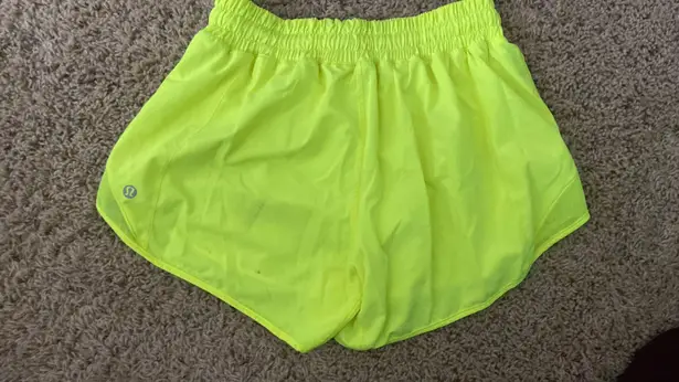 Lululemon Neon Yellow Athletic Shorts