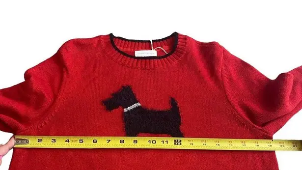 Charter Club  Scottie Dog Pullover Sweater Size S Red and Black