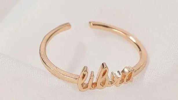 ♎️ Libra Zodiac Ring | Gold | Adjustable