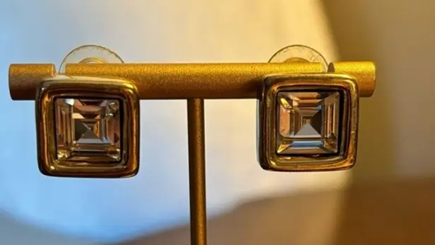 Givenchy Square Post Pierced Vintage Earrings