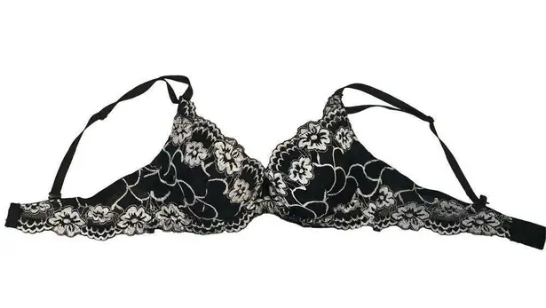 Floral Bra Full Coverage Flowers Intimates Sexy Feminine Casual Black Size undefined