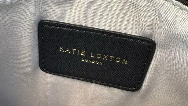 Katie Loxton Ta Dah Perfect Pouch Wallet Vegan Faux Leather Black Saffiano Gold