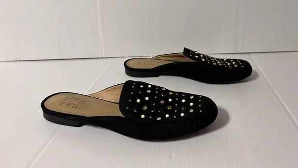 Naturalizer embellished studs rhinestones mules slide shoe size 7.5