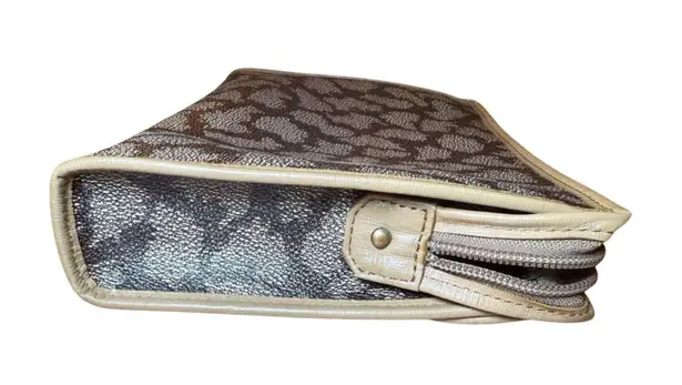 Vintage Yves Saint Laurent Giraffe Print Clutch/Pouch Tan