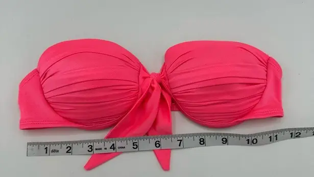 Vintage 90s Formed Strapless Barbie Pink Underwire Bikini Top S/M La Blanca Size M