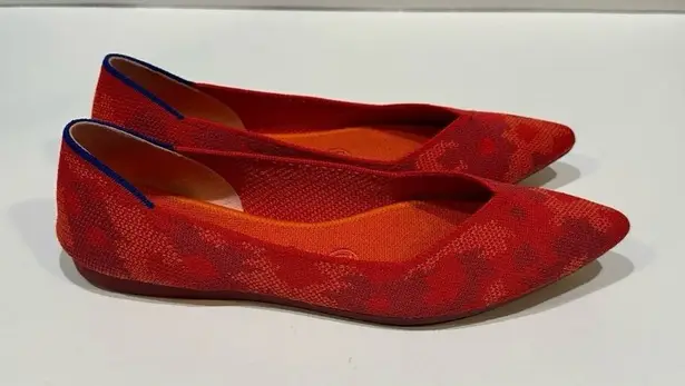 Rothy's The Point Botanicamo Red Camo Slip-On Flats Size 7.0